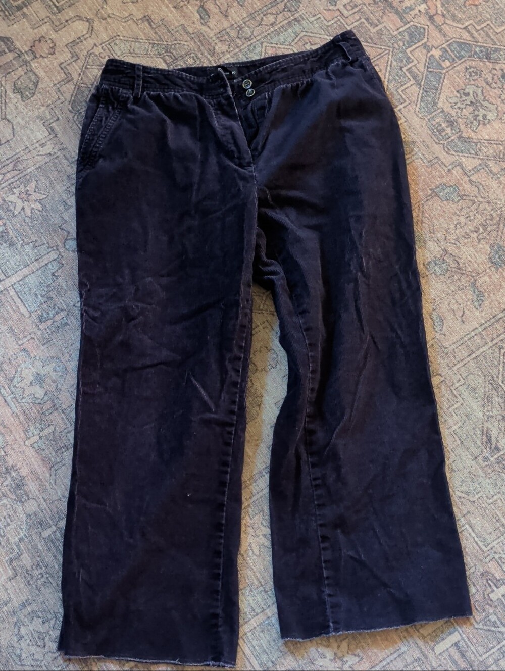 Women’s Wide-Leg Corduroy Jeans - Dark Blue